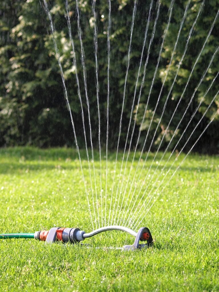 lawn sprinkler, water, hose connection, nature, waterdrop, lawn, garden
